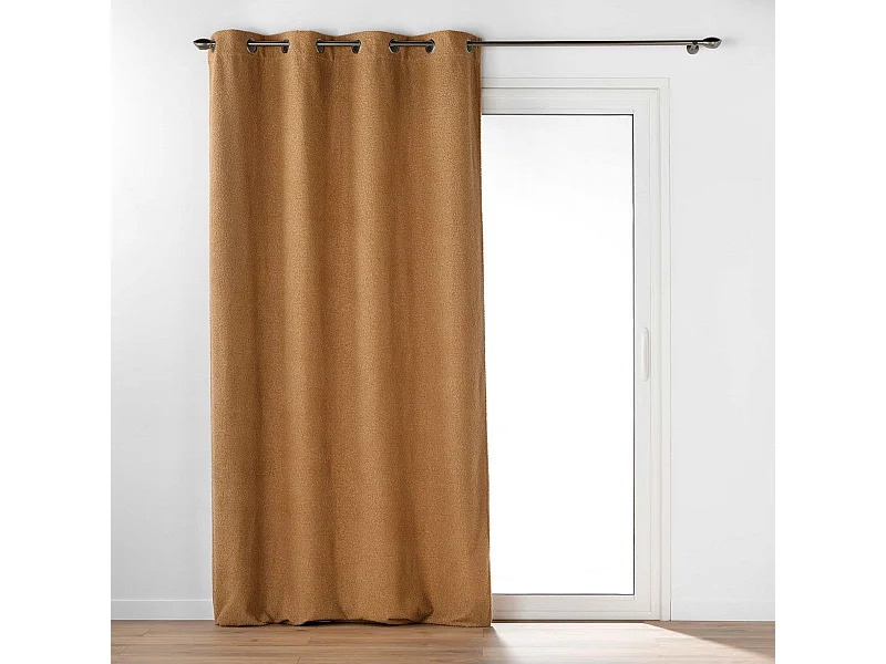 Rideau à Œillets Bouclette "Wooly" 140x240cm Camel