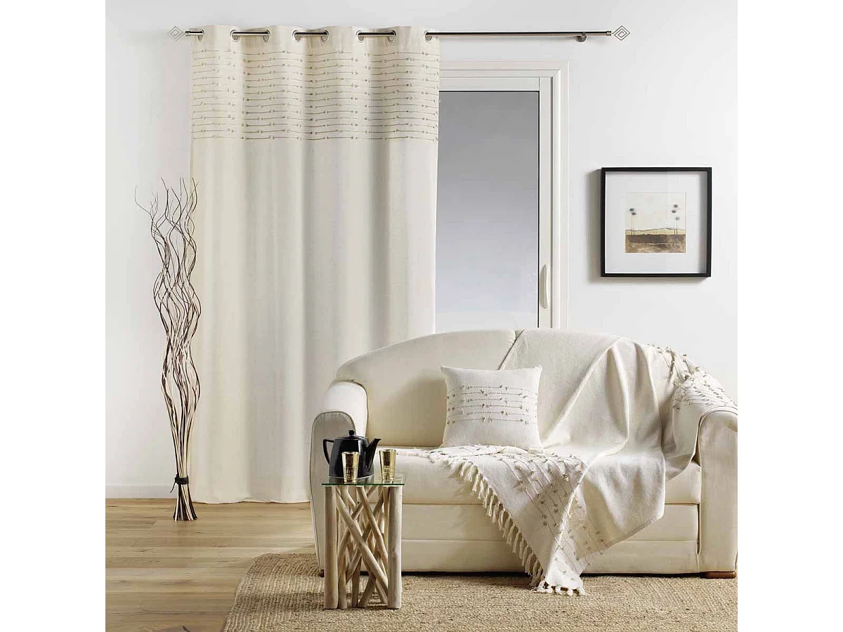 Rideau à Œillets "Golden Sunset" 140x240cm Naturel