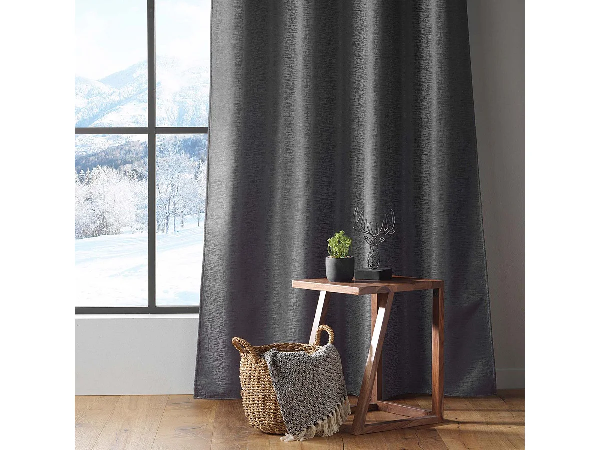 Rideau Isolant Thermique "Polarine" 140x260cm Anthracite