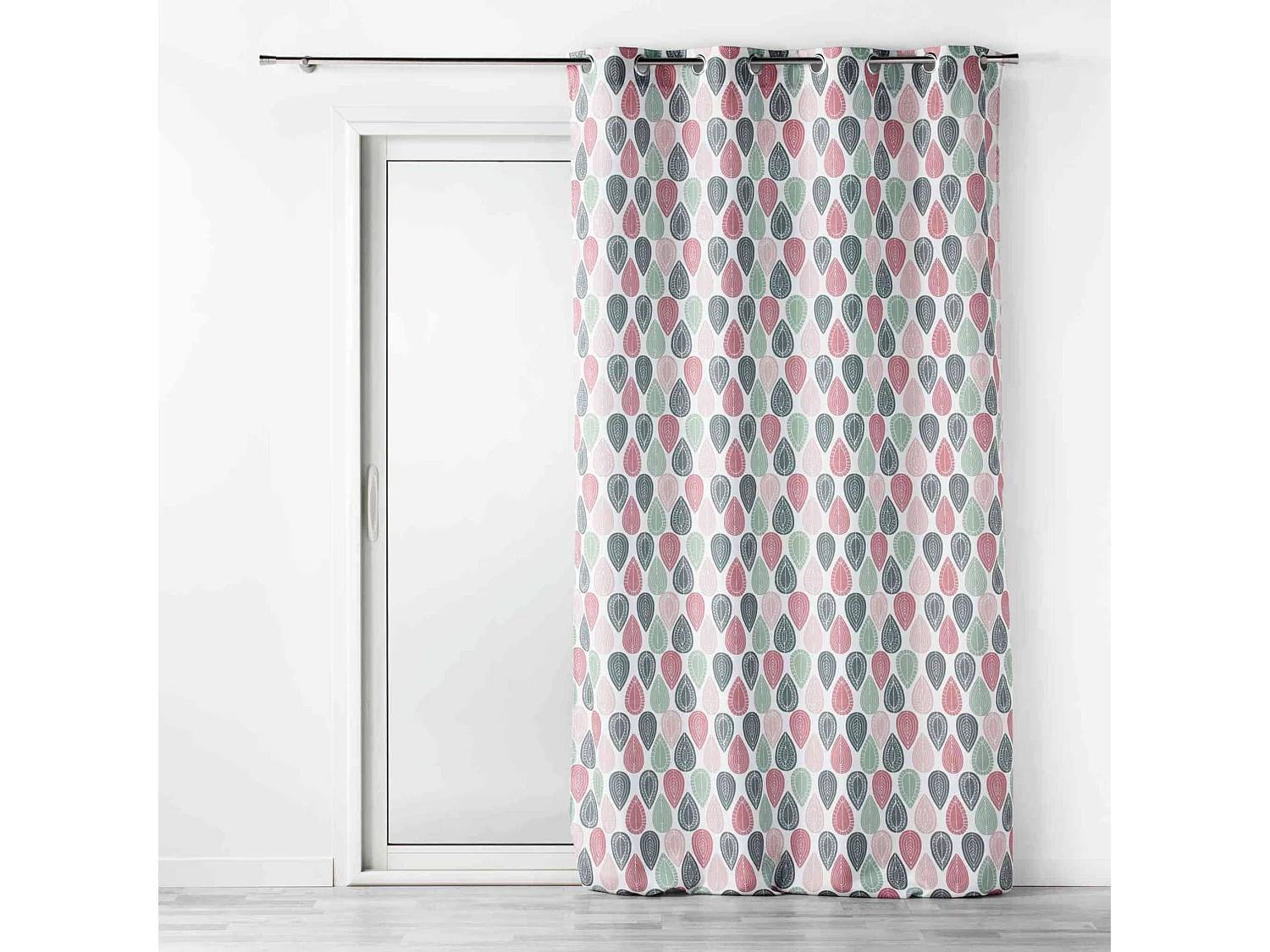 Rideau à Œillets Imprimé "Palpito" 140x260cm Rose