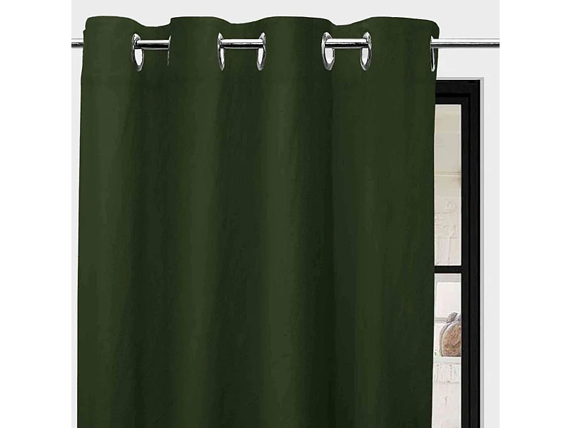 Rideaux à œillets Bohème vert 135x250 cm