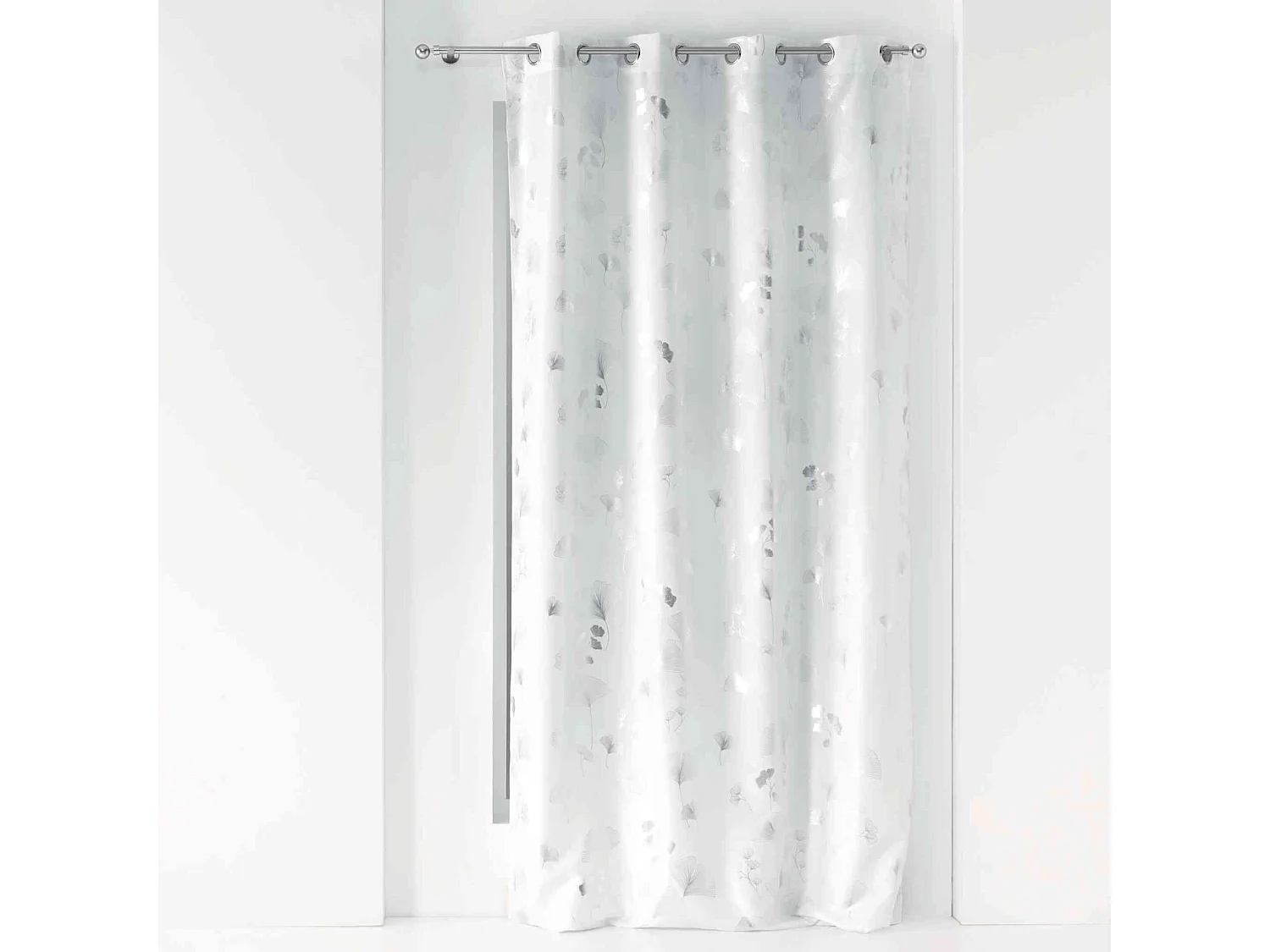 Rideau Déco à Œillets "Bloomy" 140x260cm Blanc