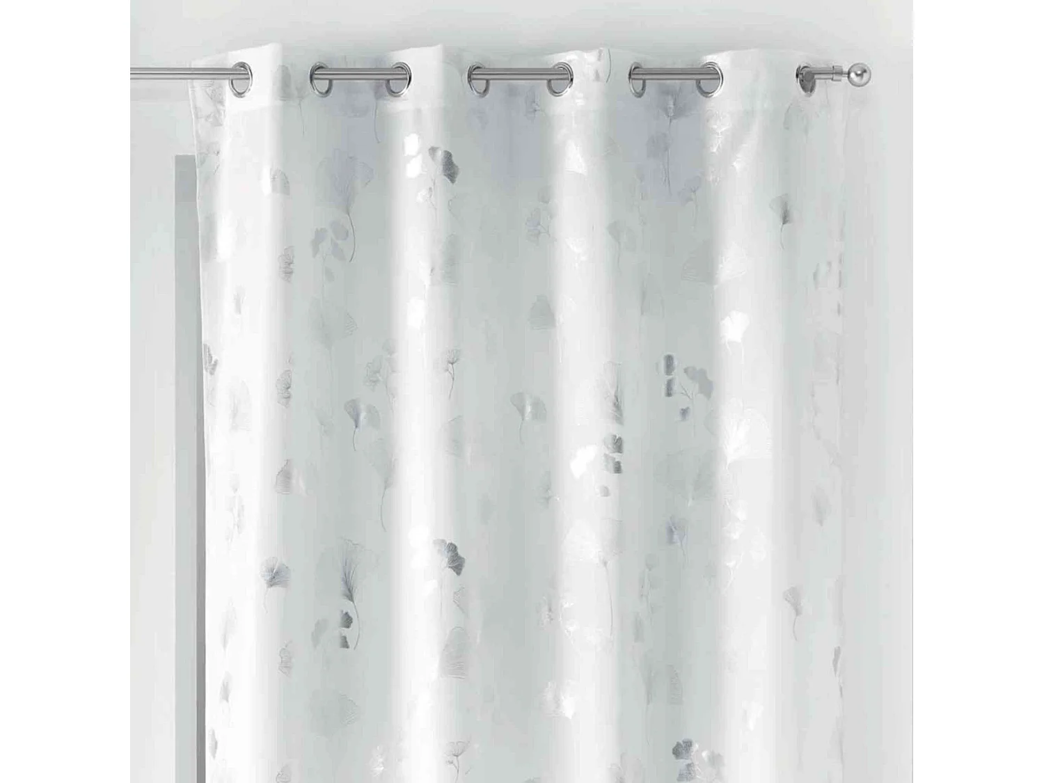 Rideau Déco à Œillets "Bloomy" 140x260cm Blanc