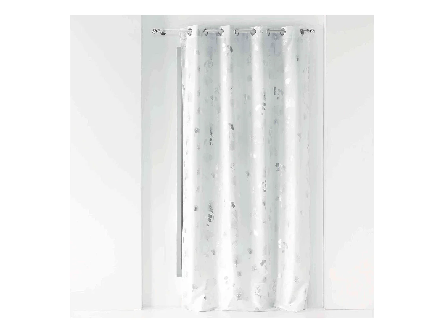 Rideau Déco à Œillets "Bloomy" 140x260cm Blanc