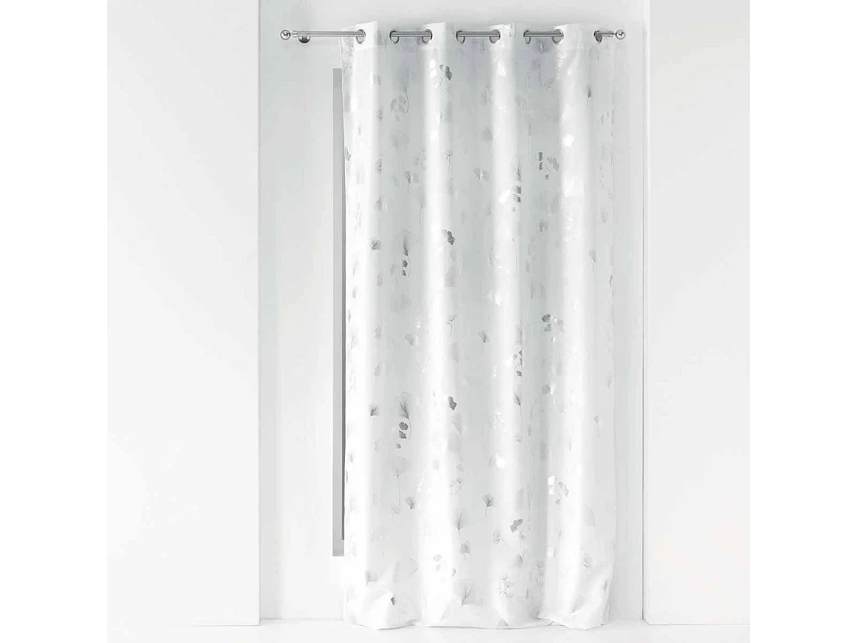 Rideau Déco à Œillets "Bloomy" 140x260cm Blanc