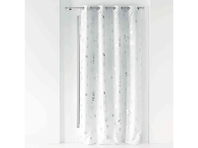 Rideau Déco à Œillets "Bloomy" 140x260cm Blanc