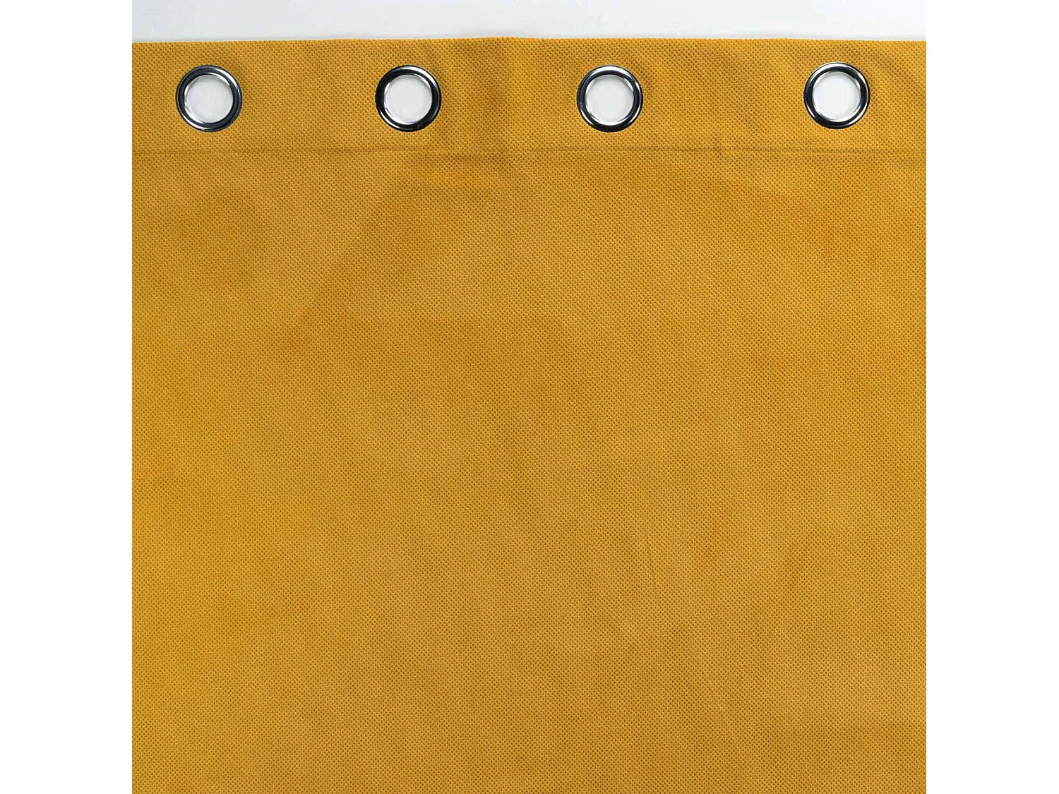 Rideau à Œillets "Velouriane" 140x260cm Ocre