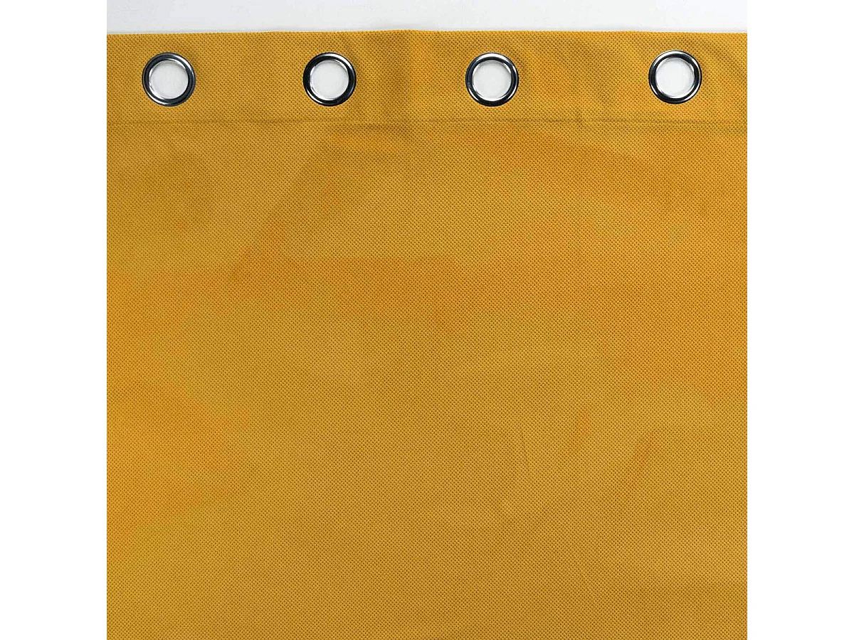Rideau à Œillets "Velouriane" 140x260cm Ocre