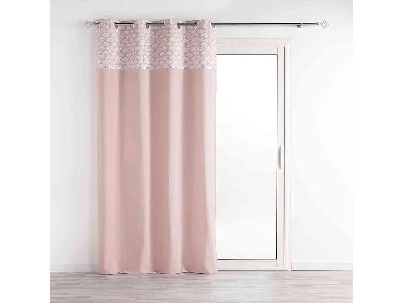 Rideau à Œillets Imprimé "Art Chic" 140x240cm Rose