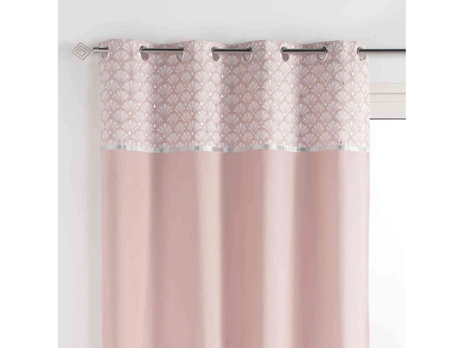 Rideau à Œillets Imprimé "Art Chic" 140x240cm Rose