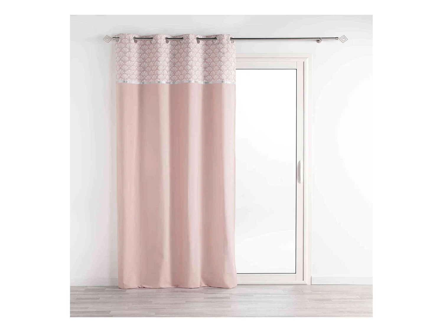 Rideau à Œillets Imprimé "Art Chic" 140x240cm Rose
