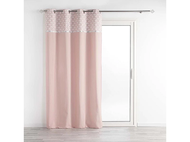 Rideau à Œillets Imprimé "Art Chic" 140x240cm Rose