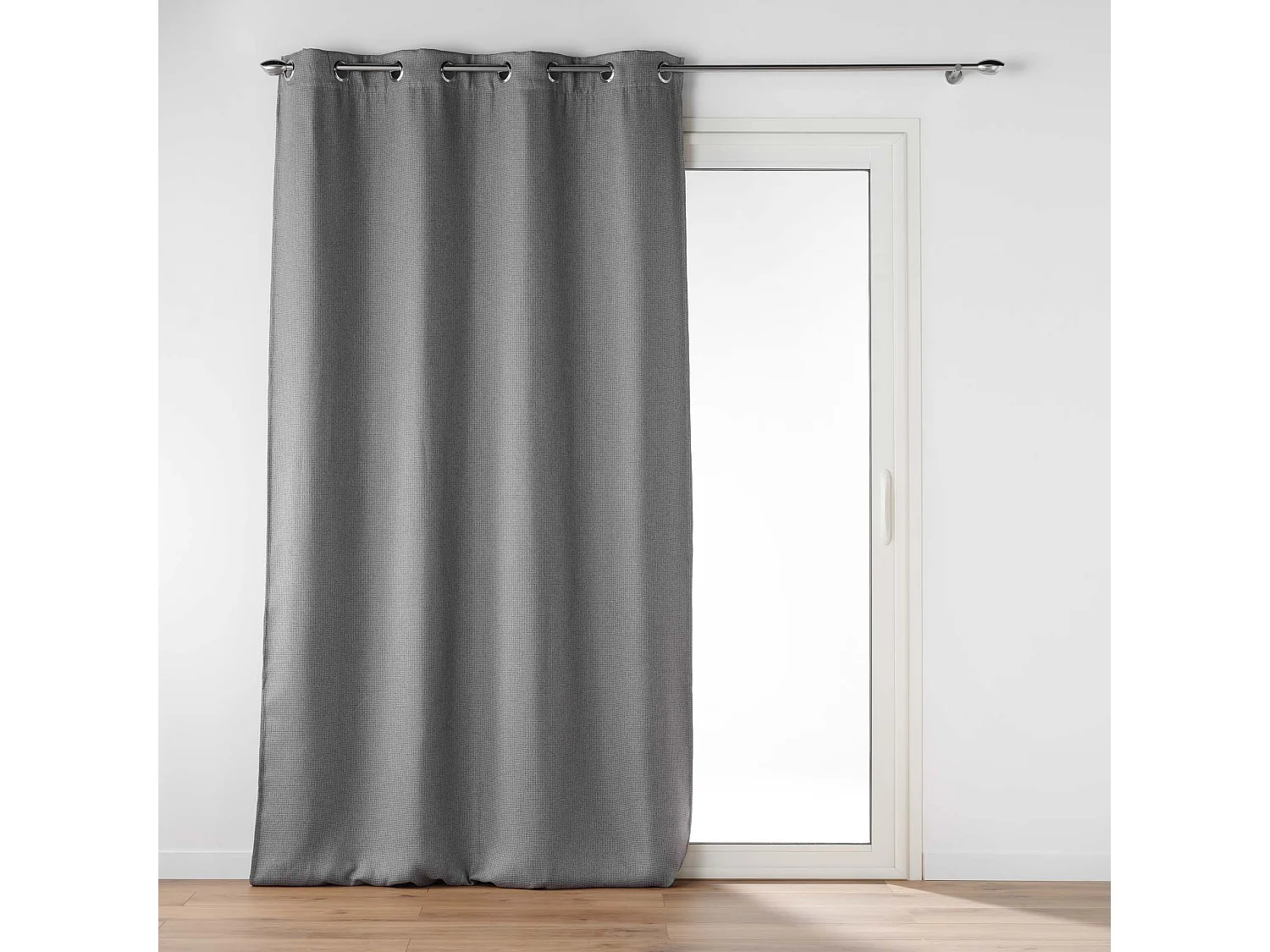 Rideau Occultant Jacquard "Blake" 135x240cm Anthracite