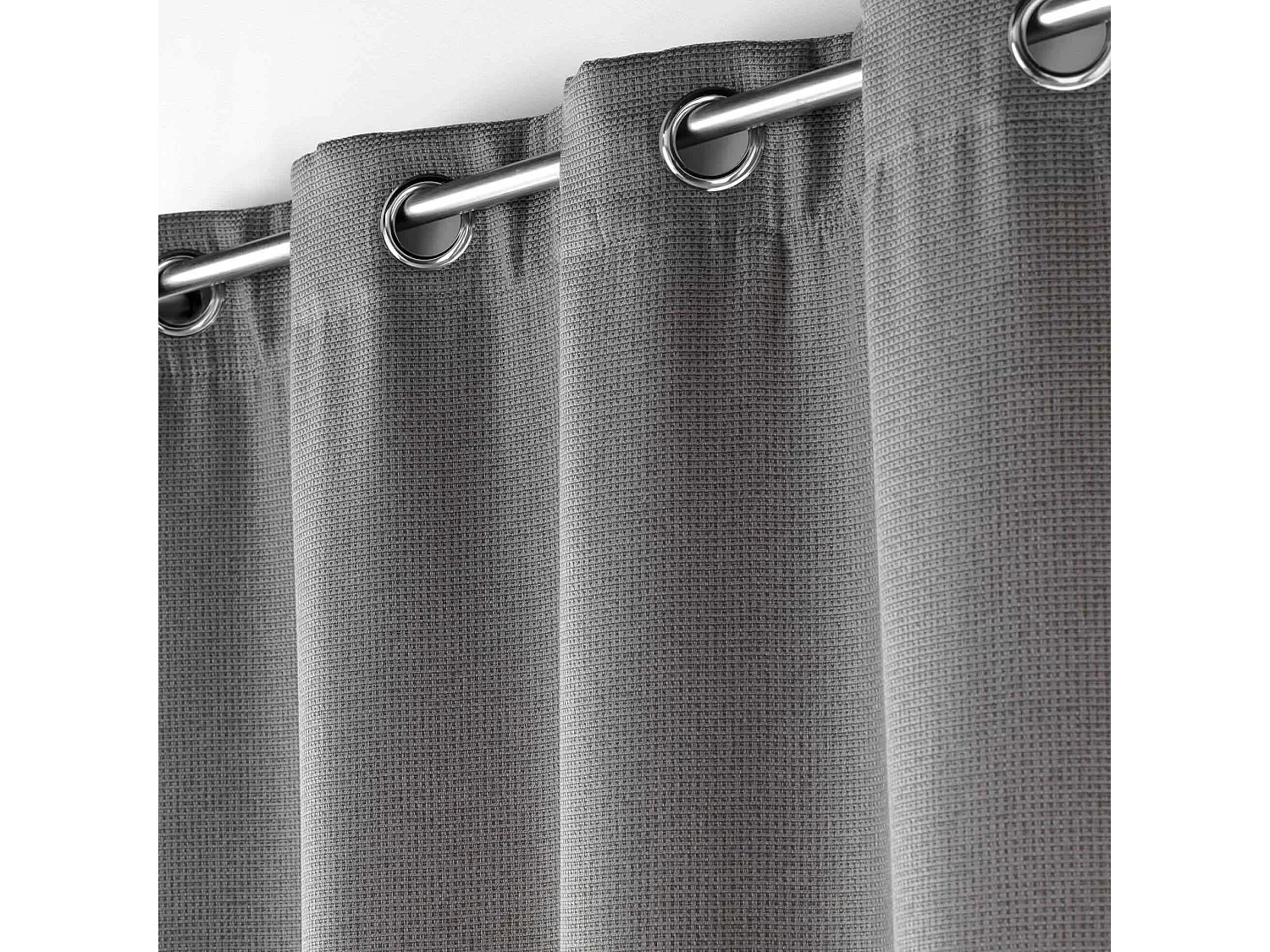 Rideau Occultant Jacquard "Blake" 135x240cm Anthracite