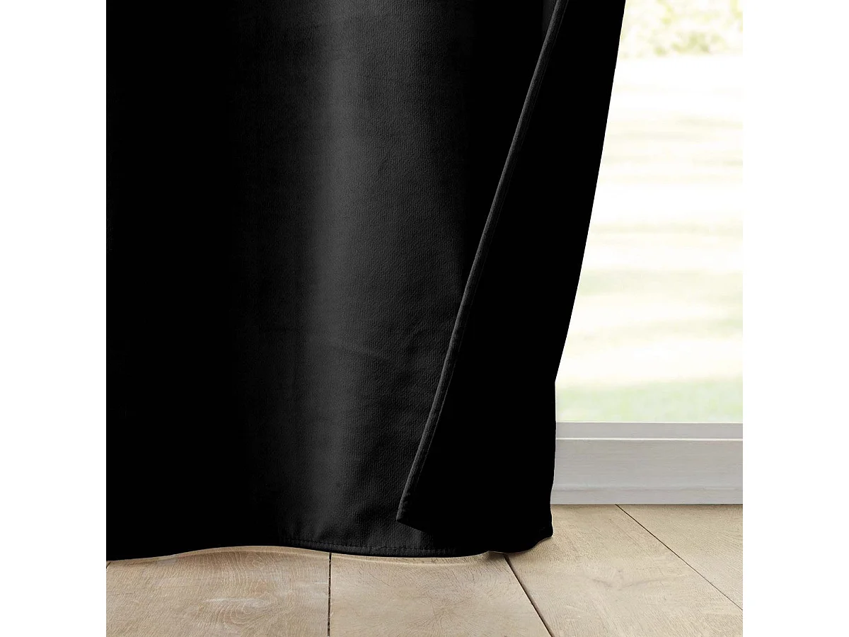 Rideau Isolant Velours "Polarchic" 140x260cm Noir