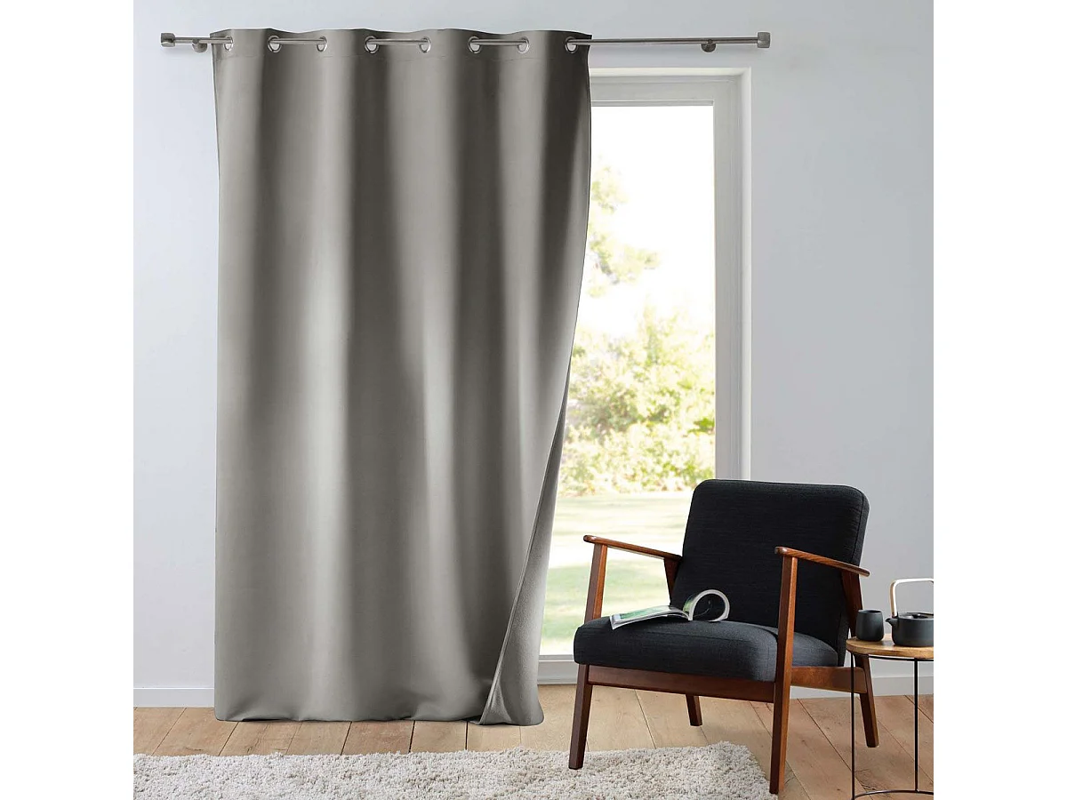 Rideau Isolant Thermique "Micropolar" 135x260cm Gris