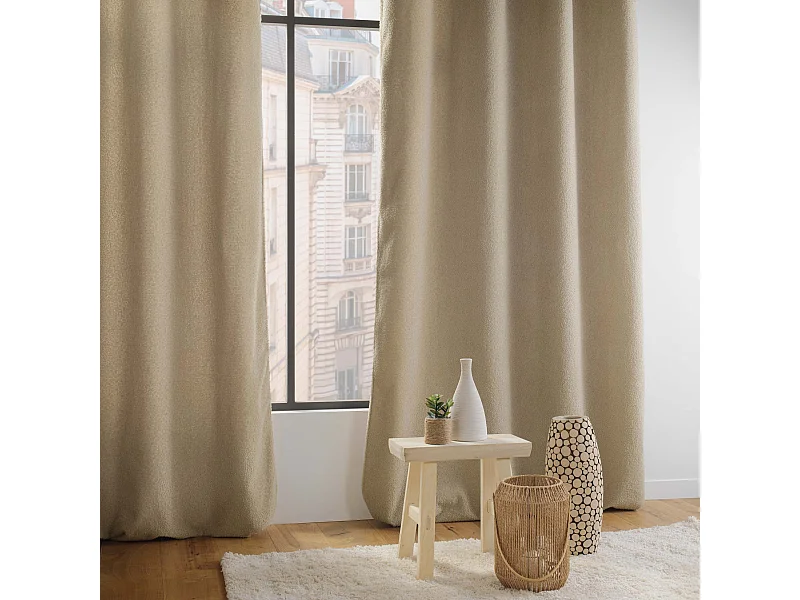 Cortina con Ojetes Wooly Bouclette Unida 140 x 240 cm