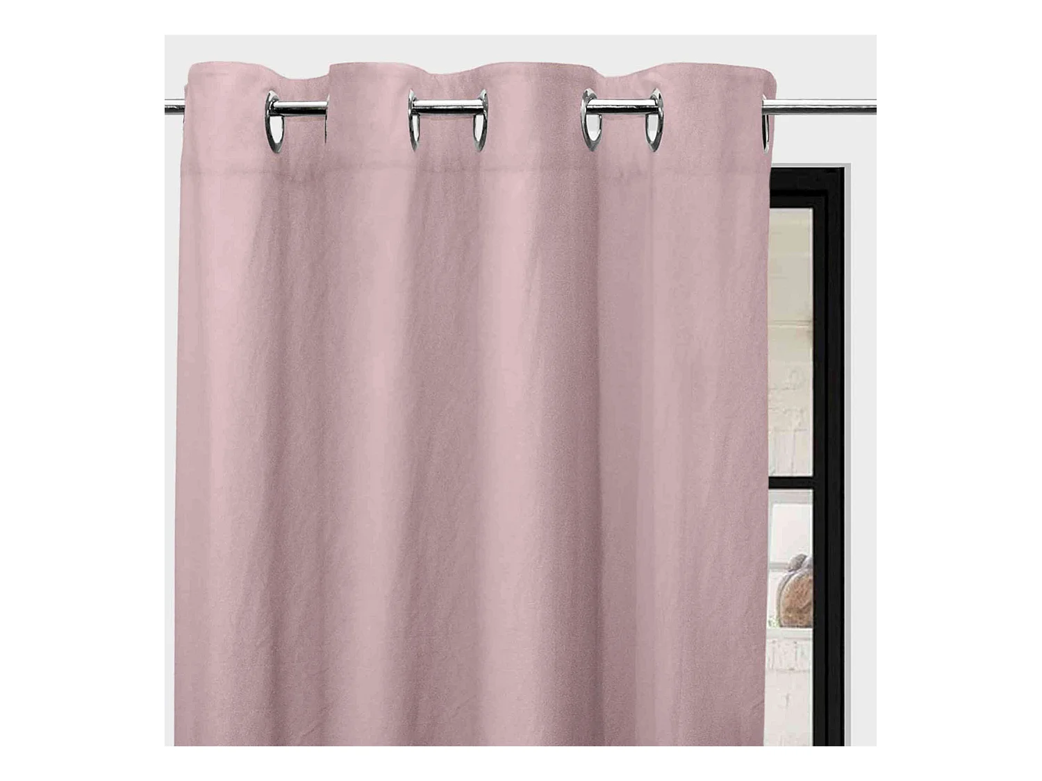 Rideaux à œillets Bohème rose 135x250 cm