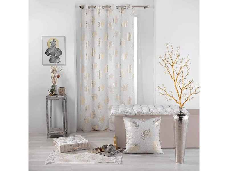 Rideau à Œillets "Sunny Gold" 140x260cm Or