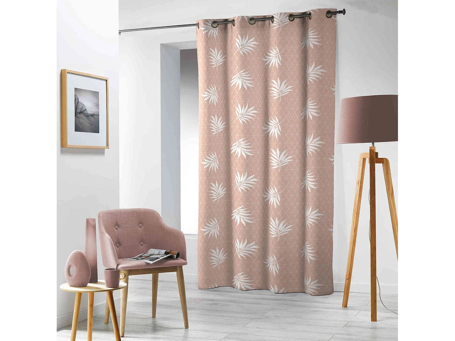 Rideau à Œillets "Zoosteria" 140x240cm Rose