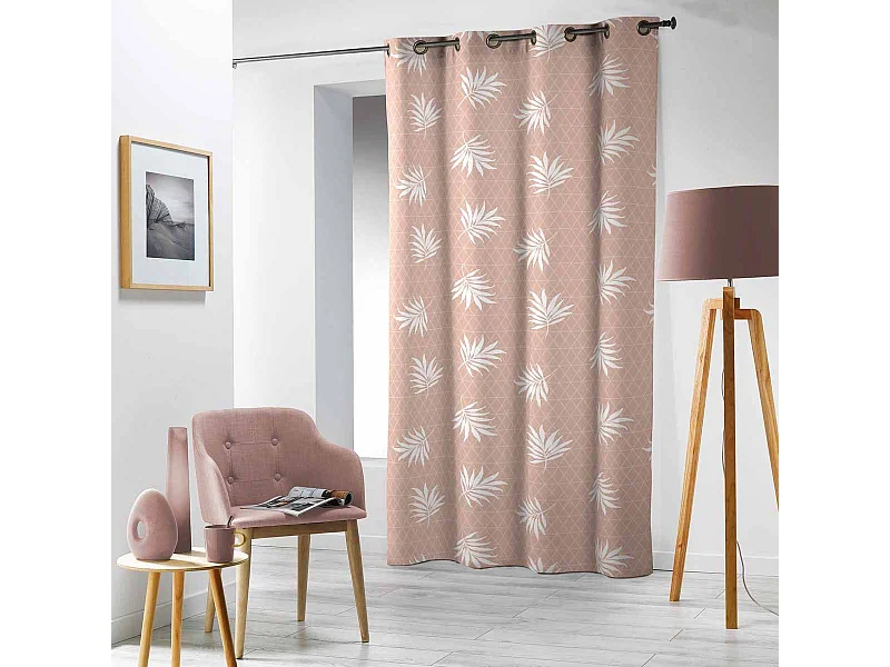 Rideau à Œillets "Zoosteria" 140x240cm Rose