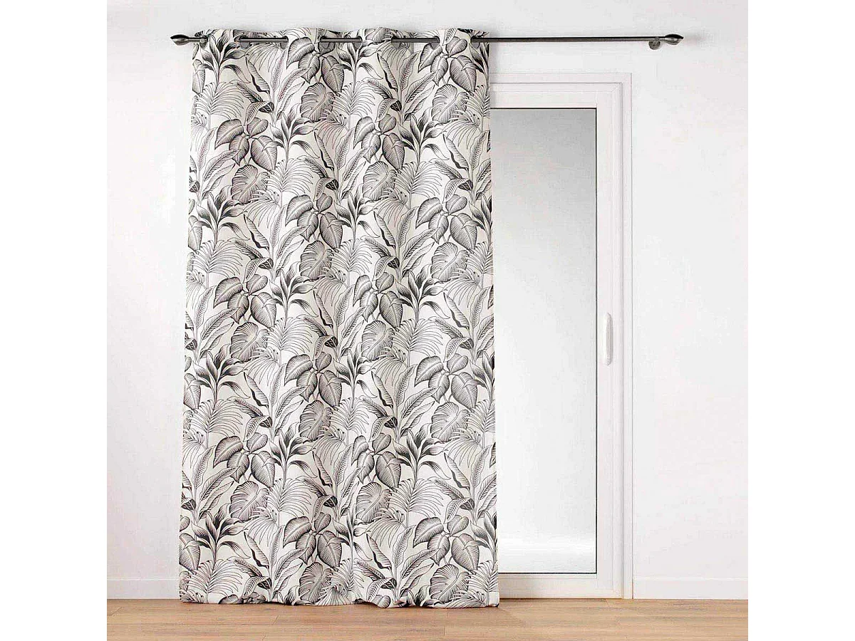 Rideau à Œillets Imprimé "Cabana" 140x260cm Naturel