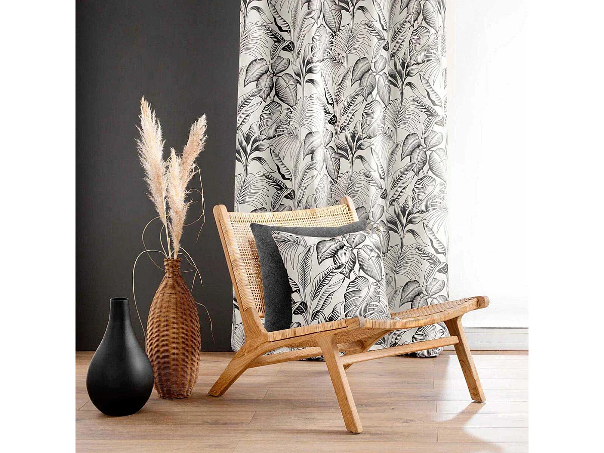 Rideau à Œillets Imprimé "Cabana" 140x260cm Naturel