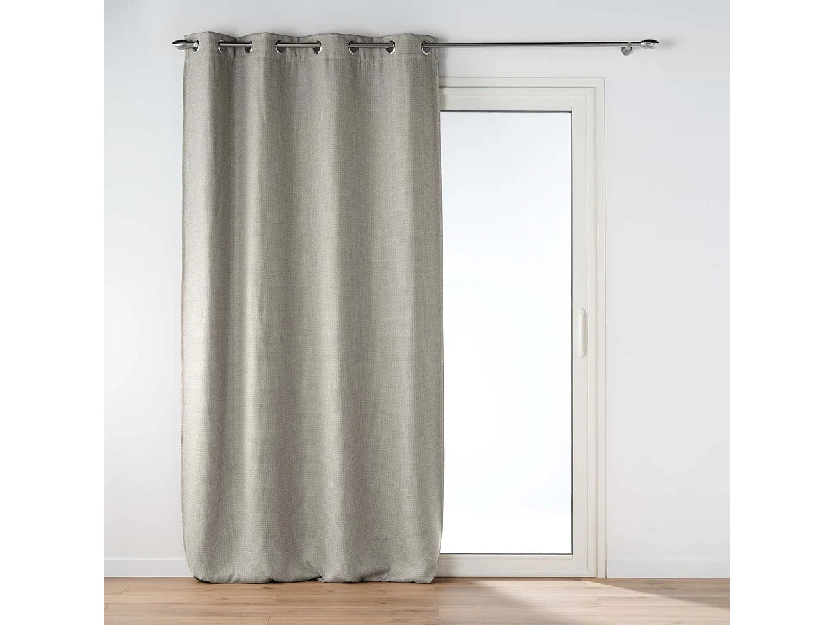 Rideau Occultant Jacquard "Blake" 135x240cm Gris