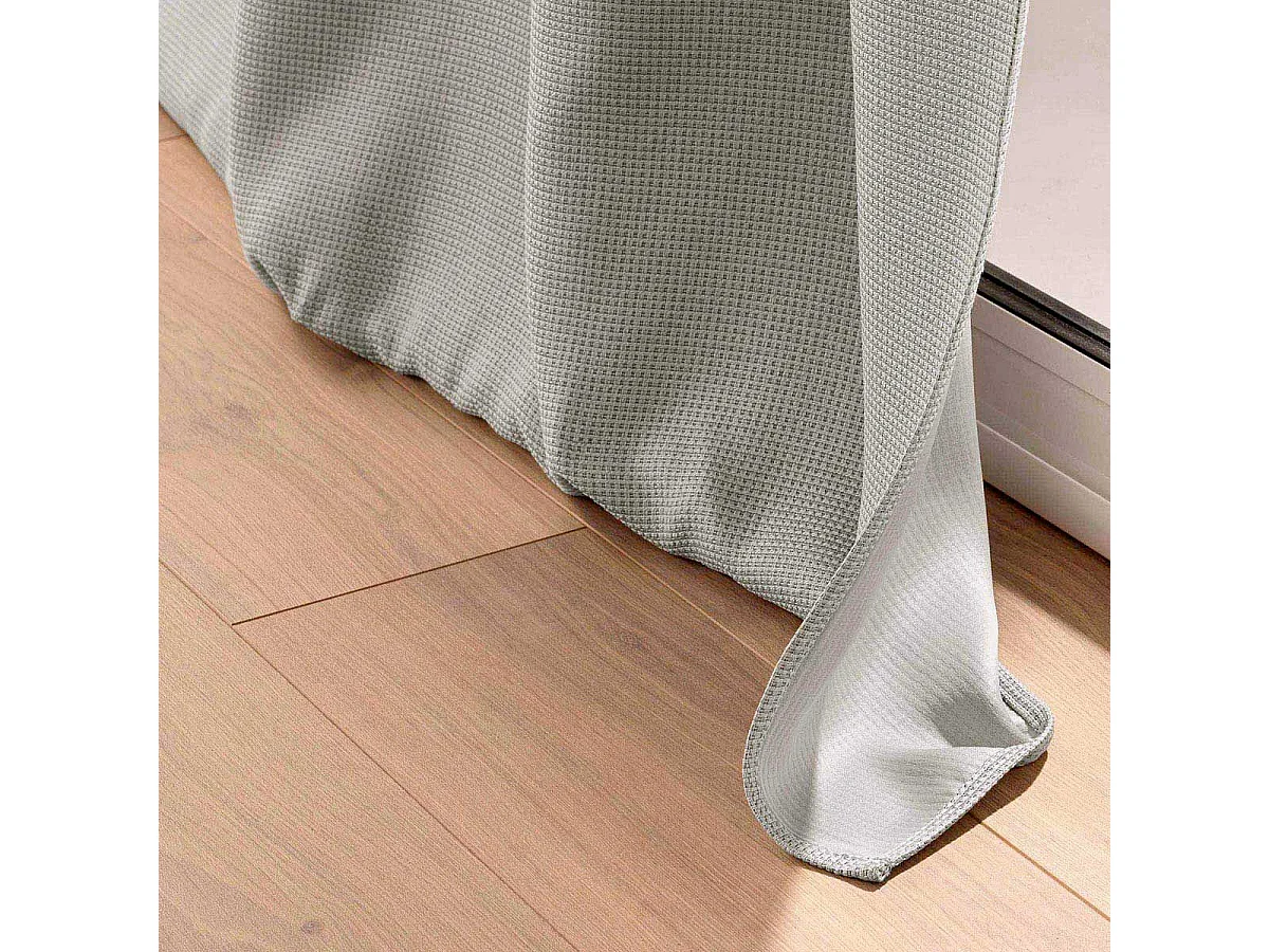 Rideau Occultant Jacquard "Blake" 135x240cm Gris