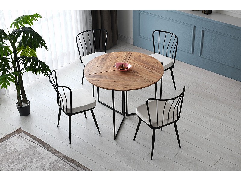 Sinola 100 cm opvouwbare ronde eettafel – praktisch en compact ontwerp ...