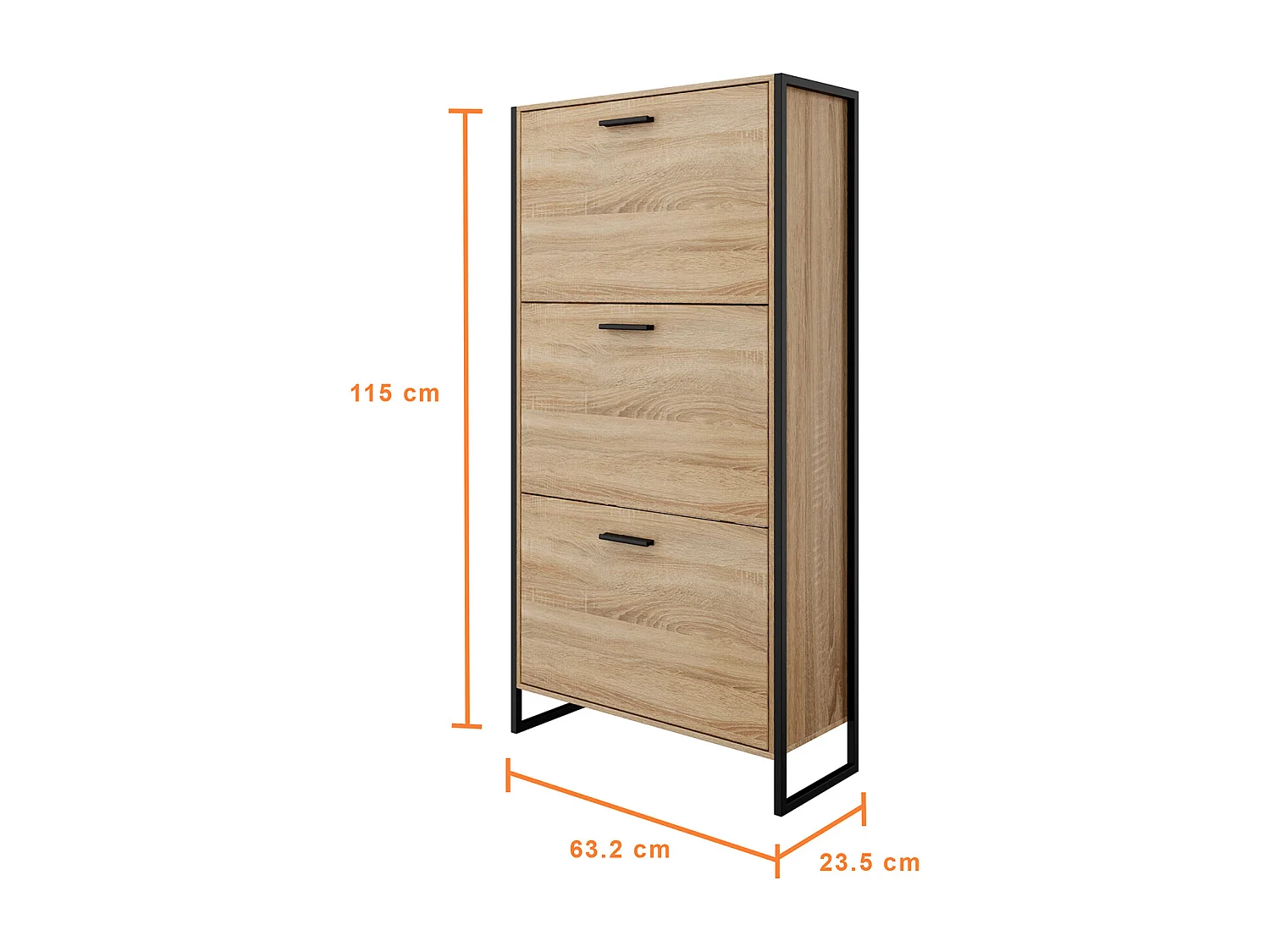 CASABEL Meuble A Chaussure Industriel 18 Paires, Pour Entrée, Couloir - Bois Clair