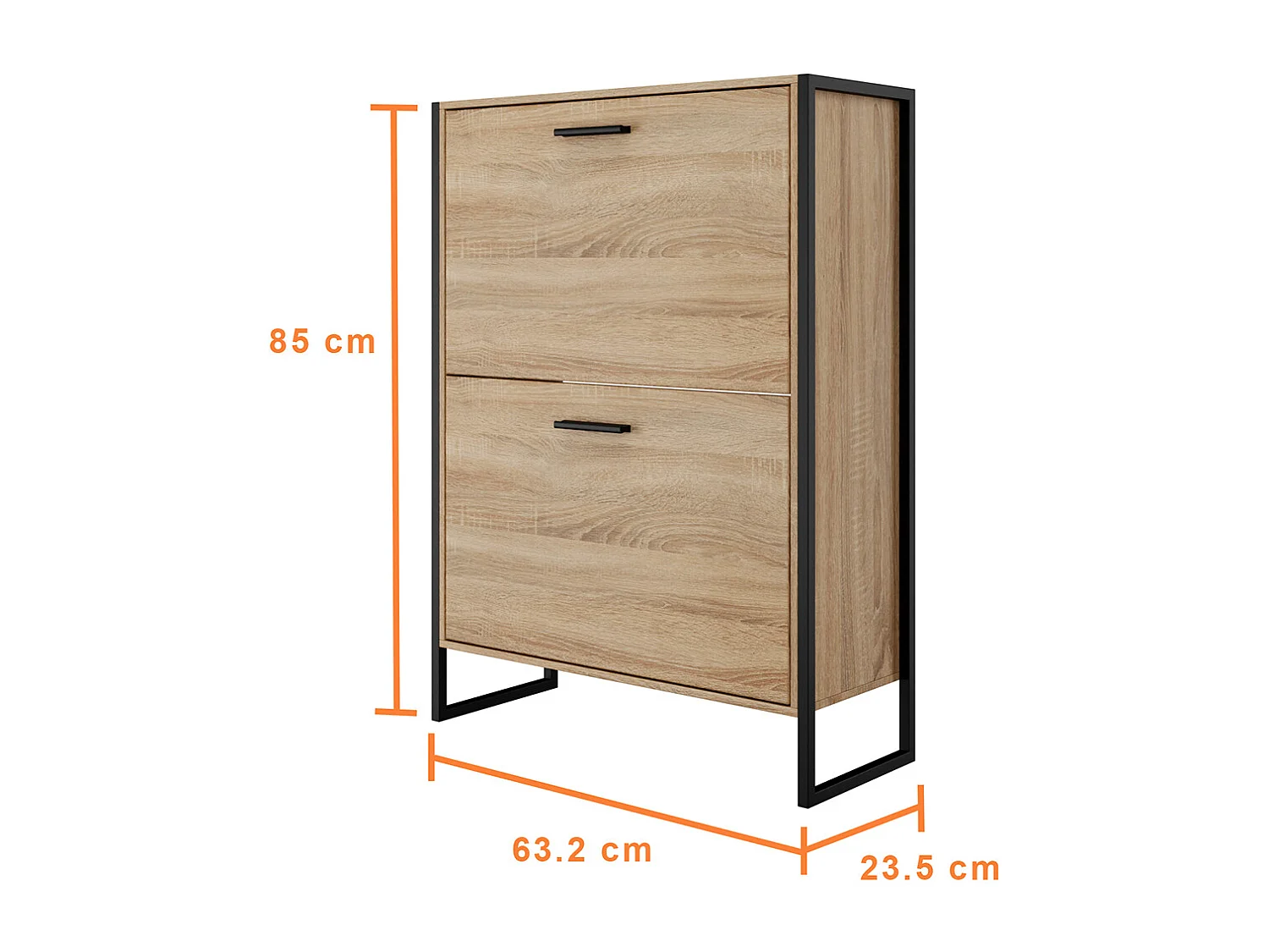 CASABEL Meuble A Chaussure Industriel 12 Paires, Pour Entrée, Couloir - Bois Clair