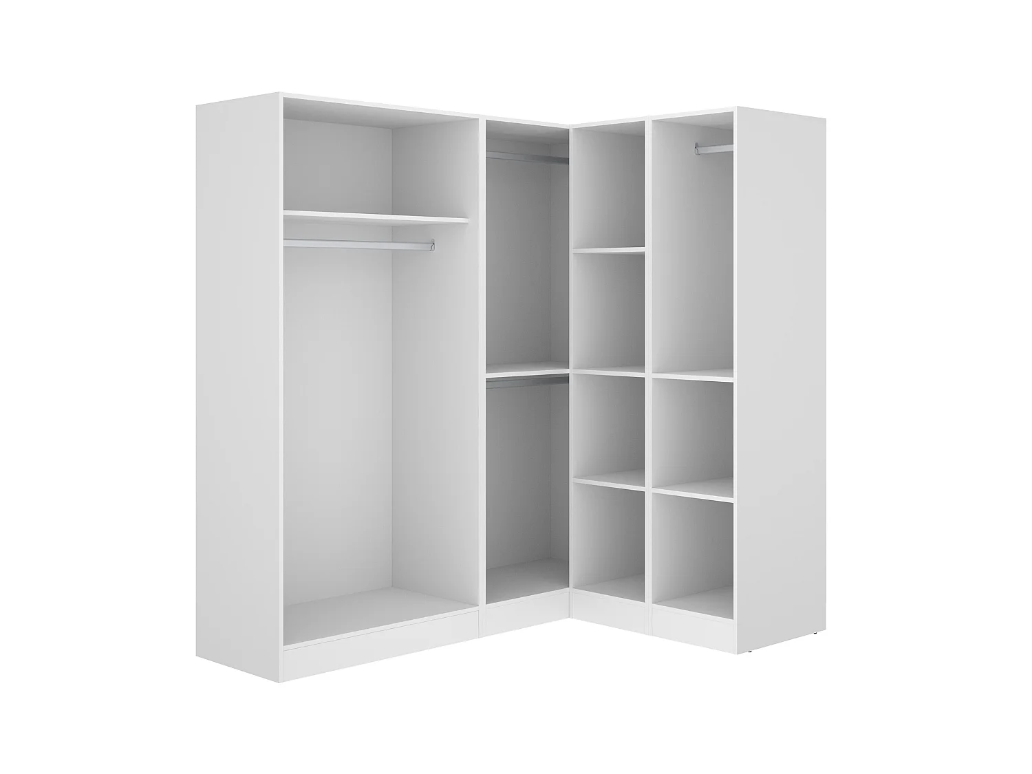 Hoekkast met 5 deuren - L173 cm - Wit - LISTOWEL