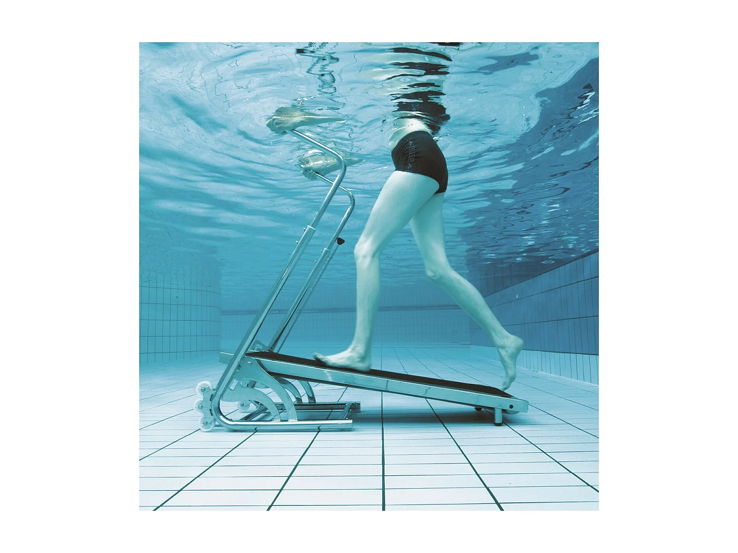 Cinta de correr Aquajogg Waterflex Piscine - Plegable 100% acero cepillado con tratamiento anticorrosión/L38 x L118 cm