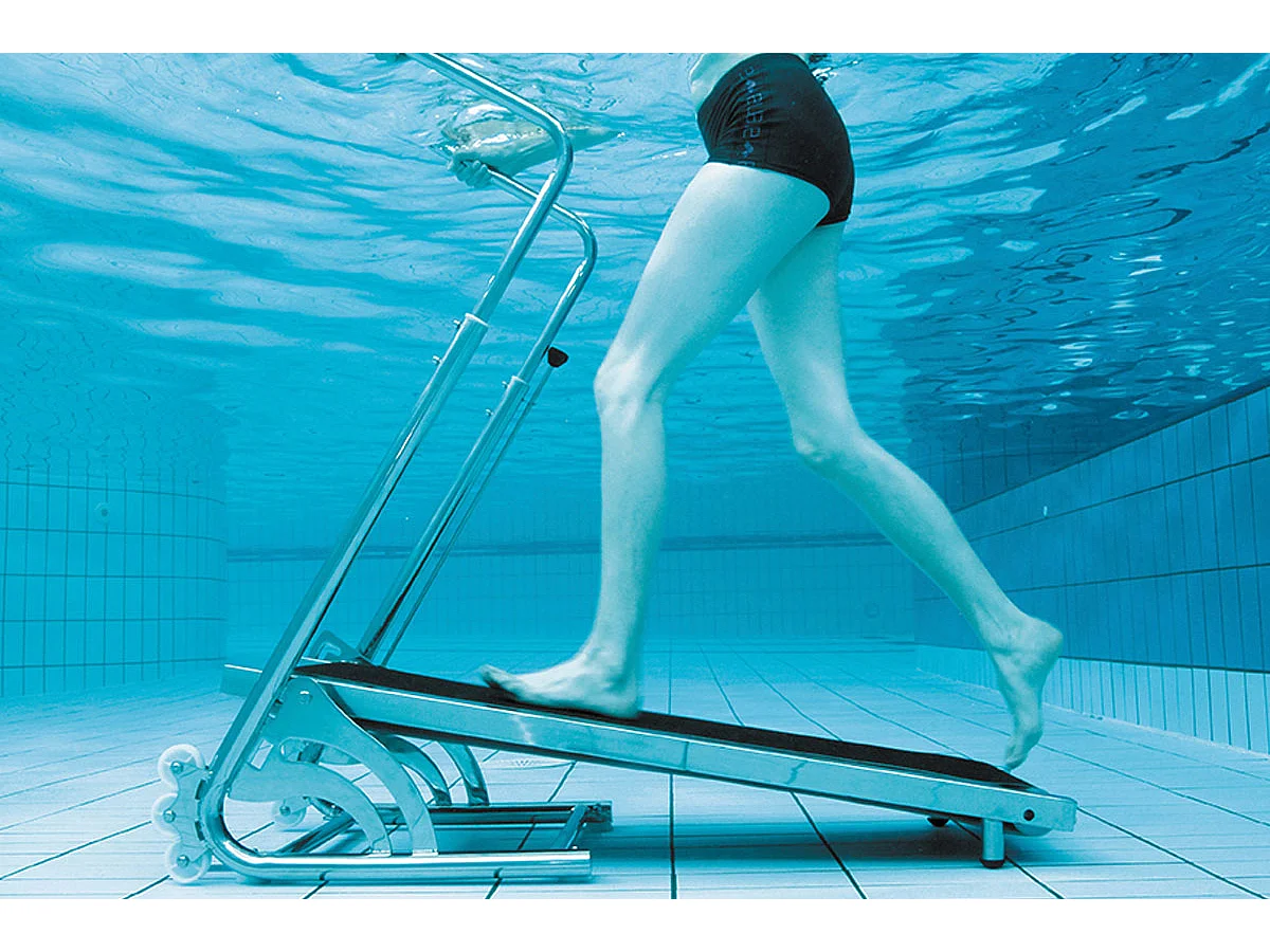 Cinta de correr Aquajogg Waterflex Piscine - Plegable 100% acero cepillado con tratamiento anticorrosión/L38 x L118 cm
