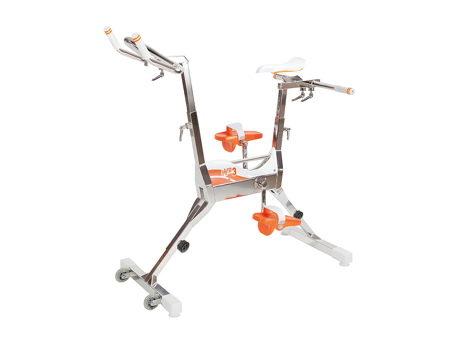 Aquabike - Waterflex Wellness - 18,5 kg - 316 L - Innovatief Click & Turn Systeem - Wit / Oranje - WX-WR3