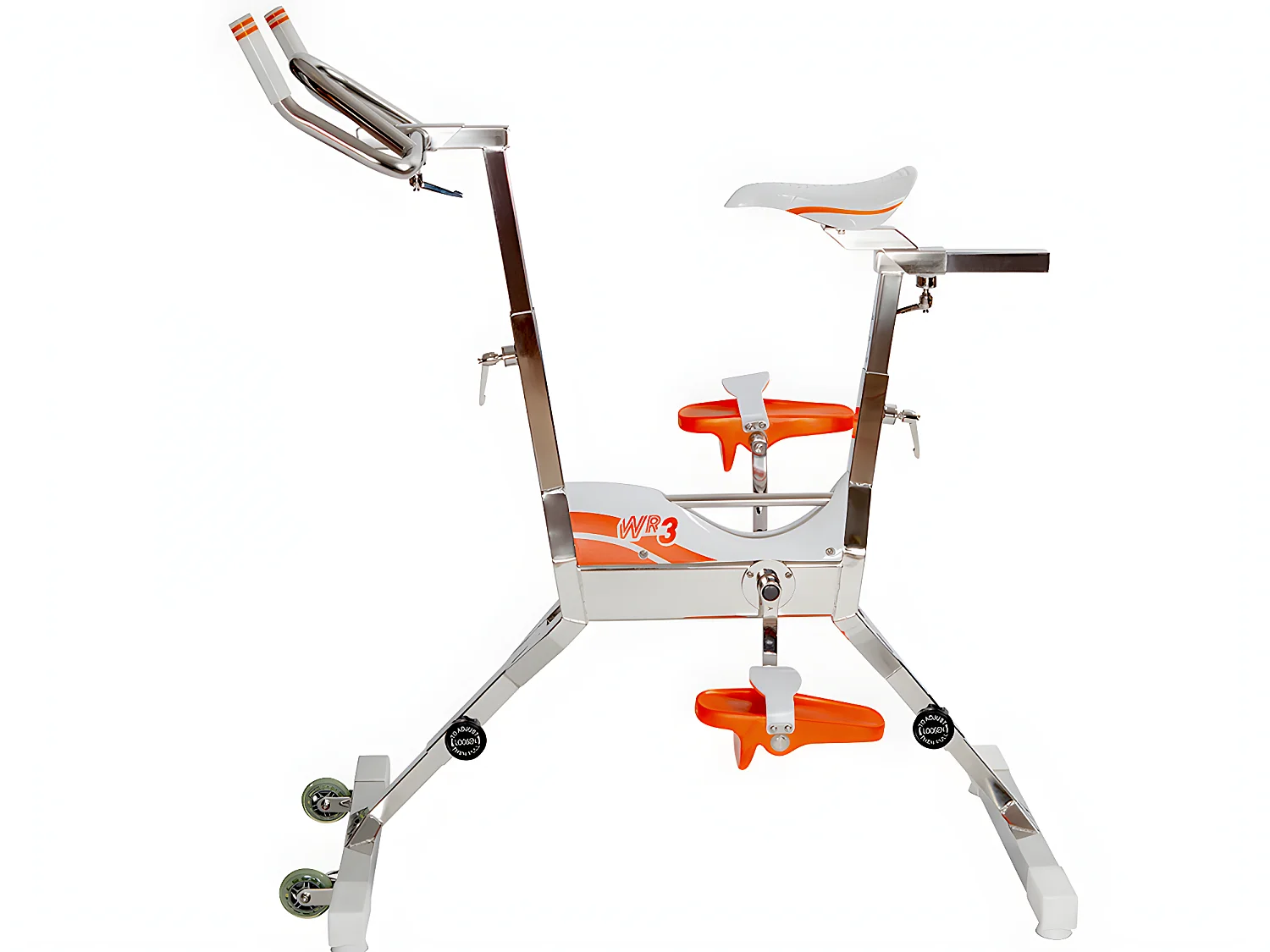 Aquabike - Waterflex Wellness - 18,5 kg - 316 L - Innovatief Click & Turn Systeem - Wit / Oranje - WX-WR3