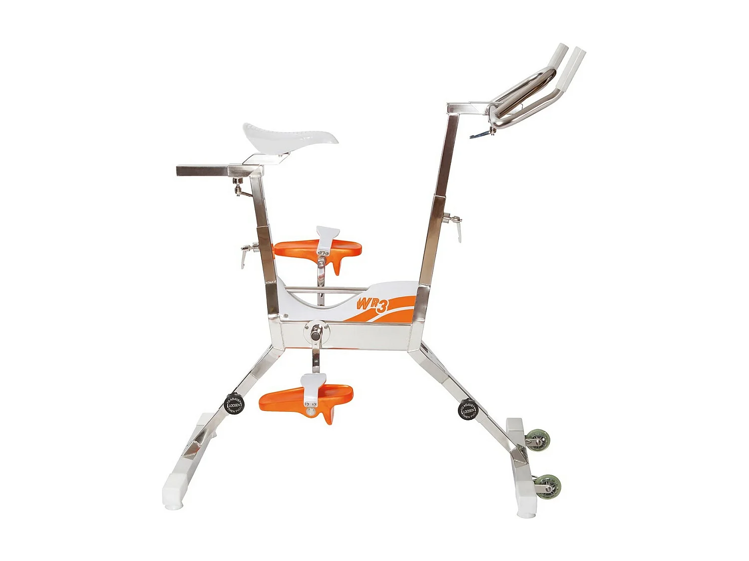 Aquabike - Waterflex Wellness - 18,5 kg - 316 L - Innovatief Click & Turn Systeem - Wit / Oranje - WX-WR3