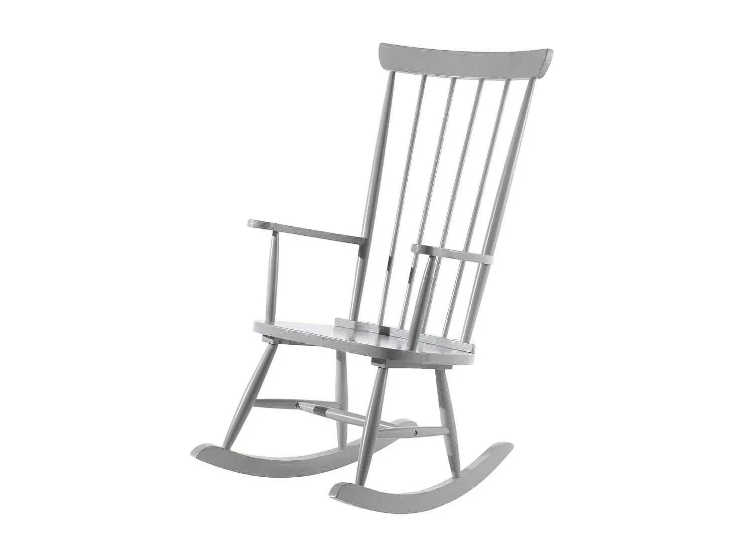 Fauteuil à Bascule en Bois "Rocky" 124cm Gris