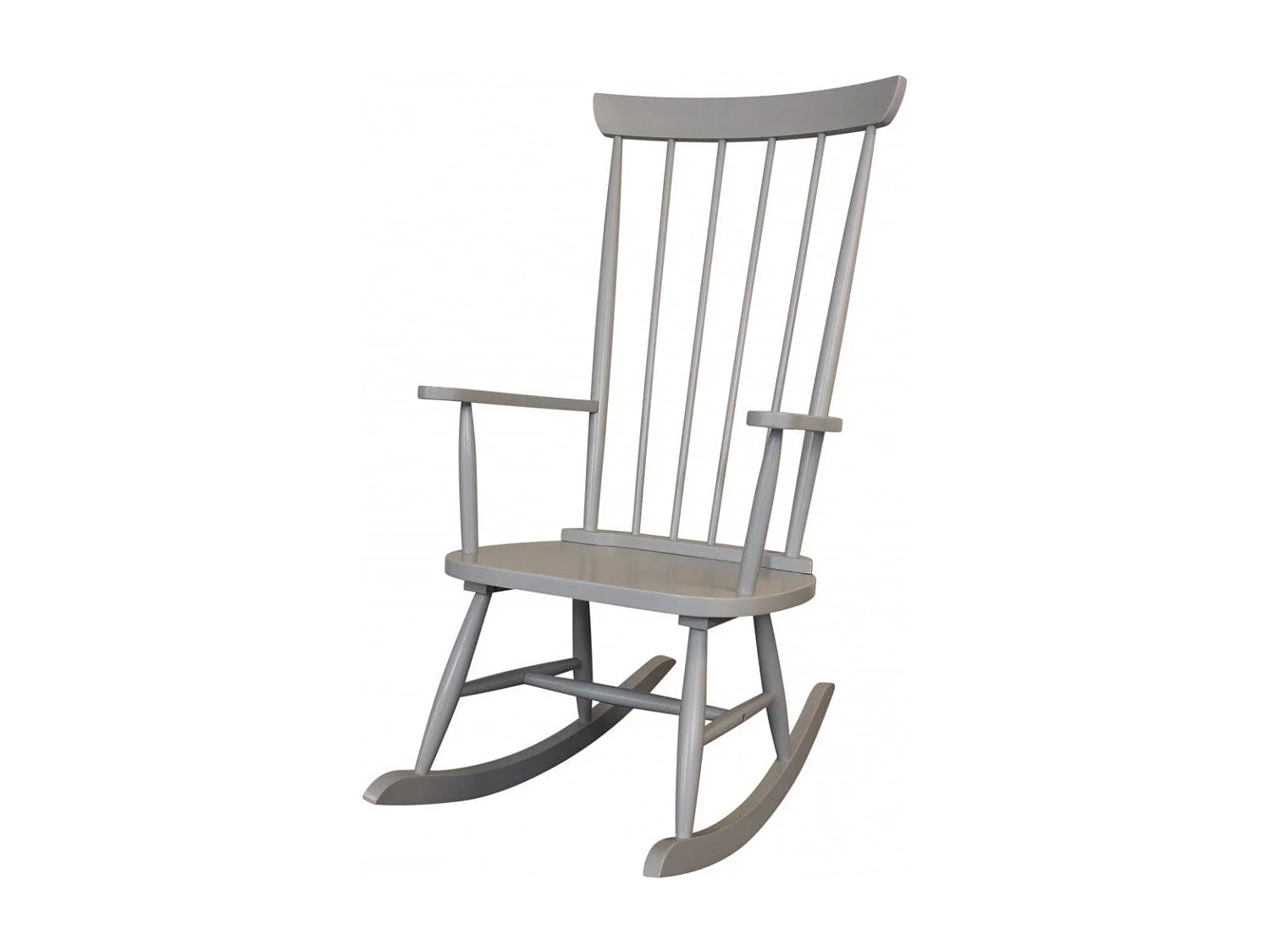 Rotsgrijze houten schommelstoel