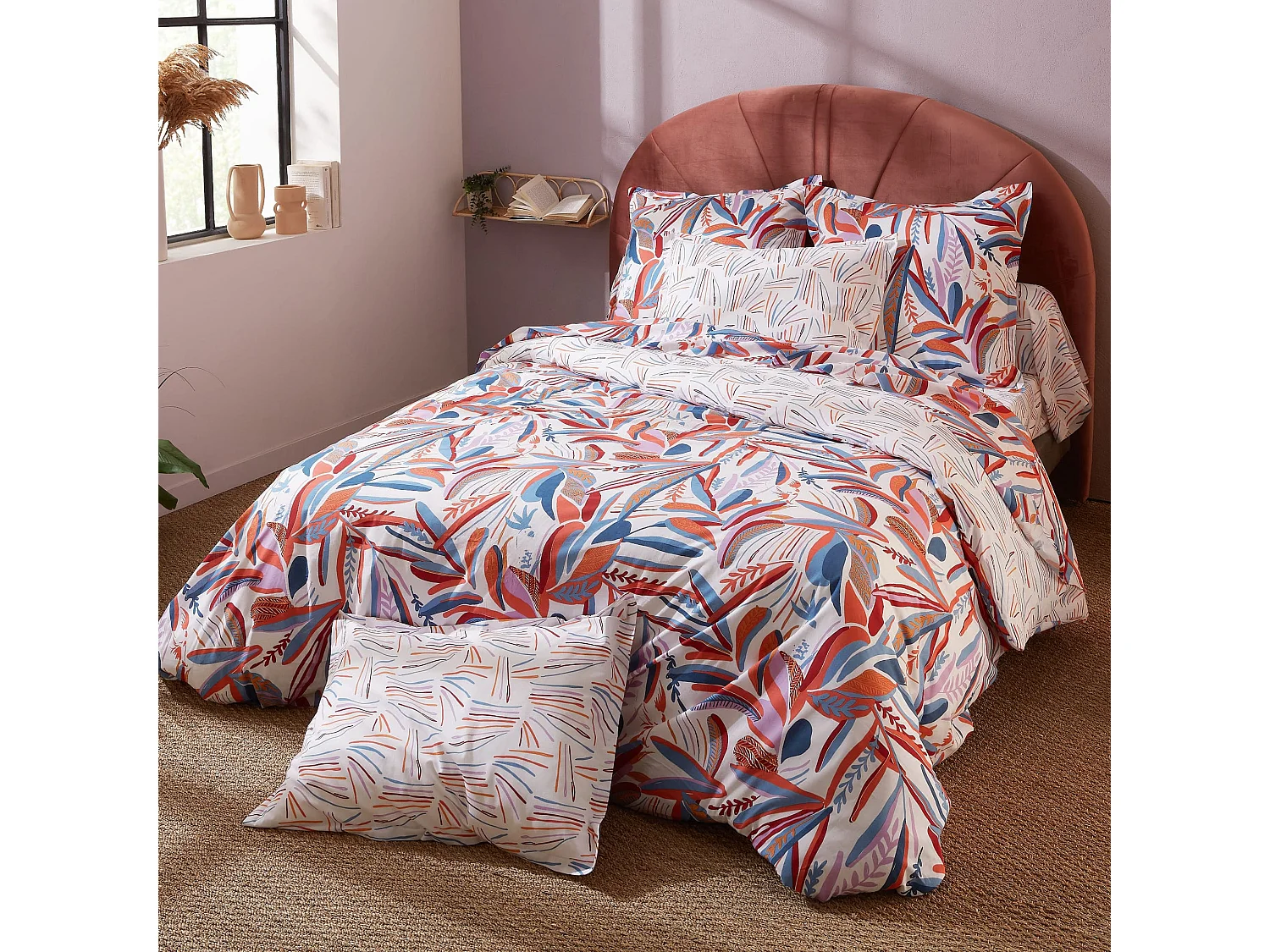 Parure de lit perroquet salsa 260x240 cm - Tradilinge