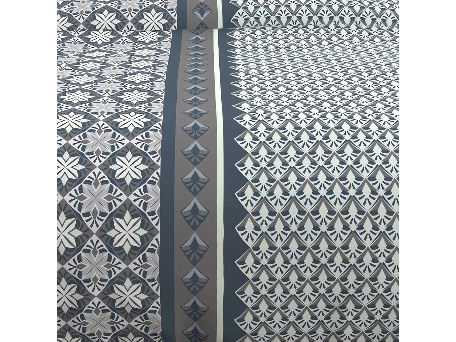 Parure de lit Lisbonne bleu 240x220 cm