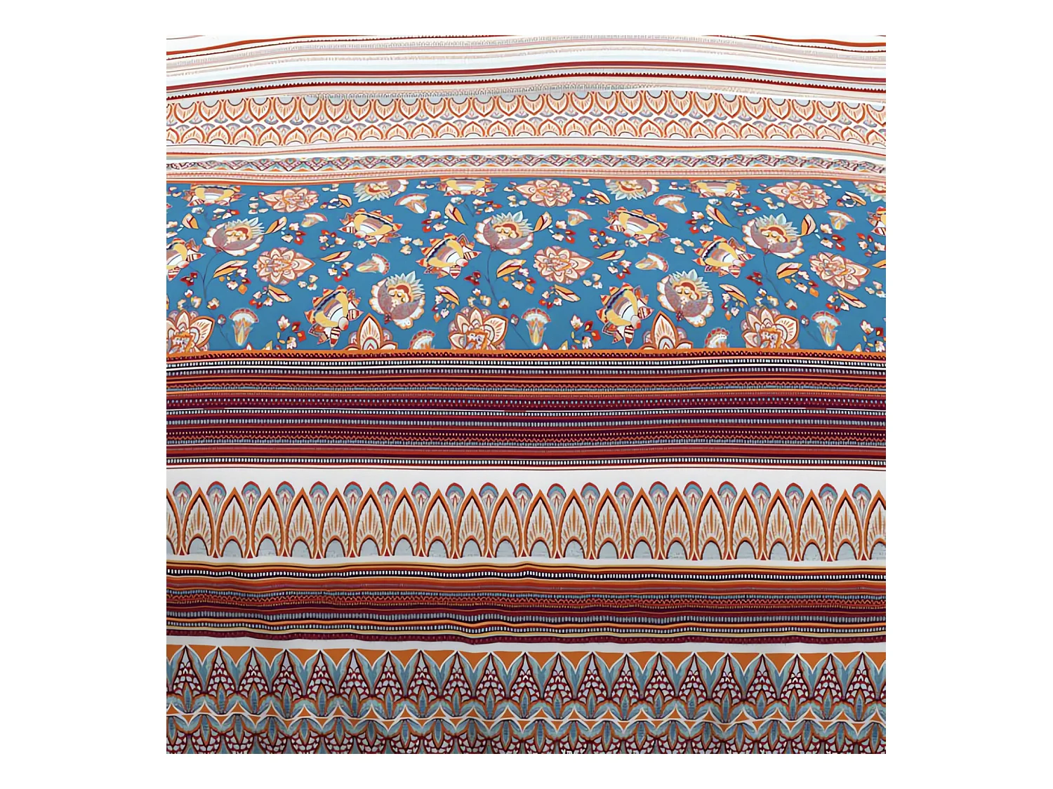 Set funda nórdica de algodón 57 hilos/cm2 240x220 cm JAIPUR azul