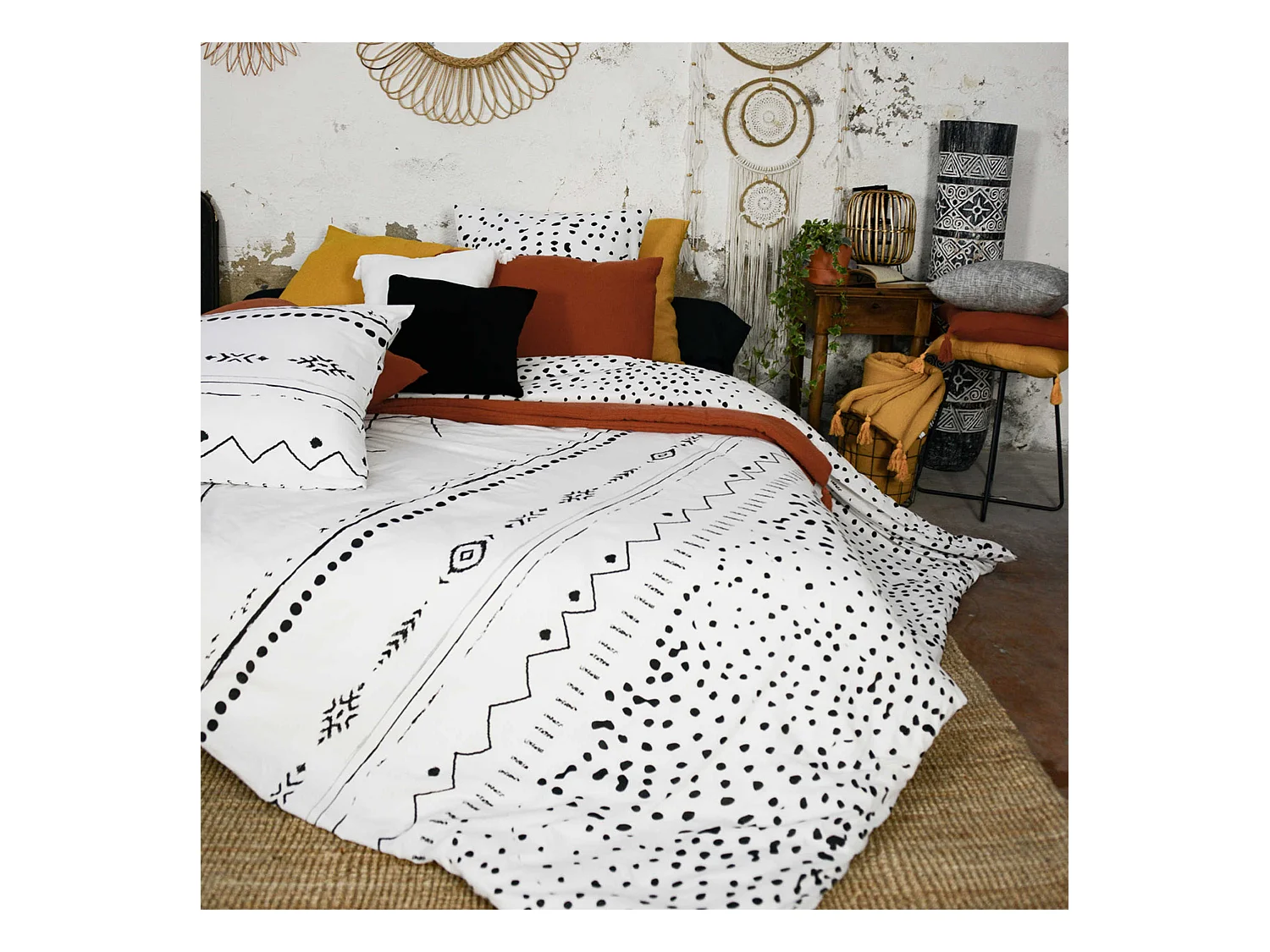 Parure de lit Ikat 240x220 cm