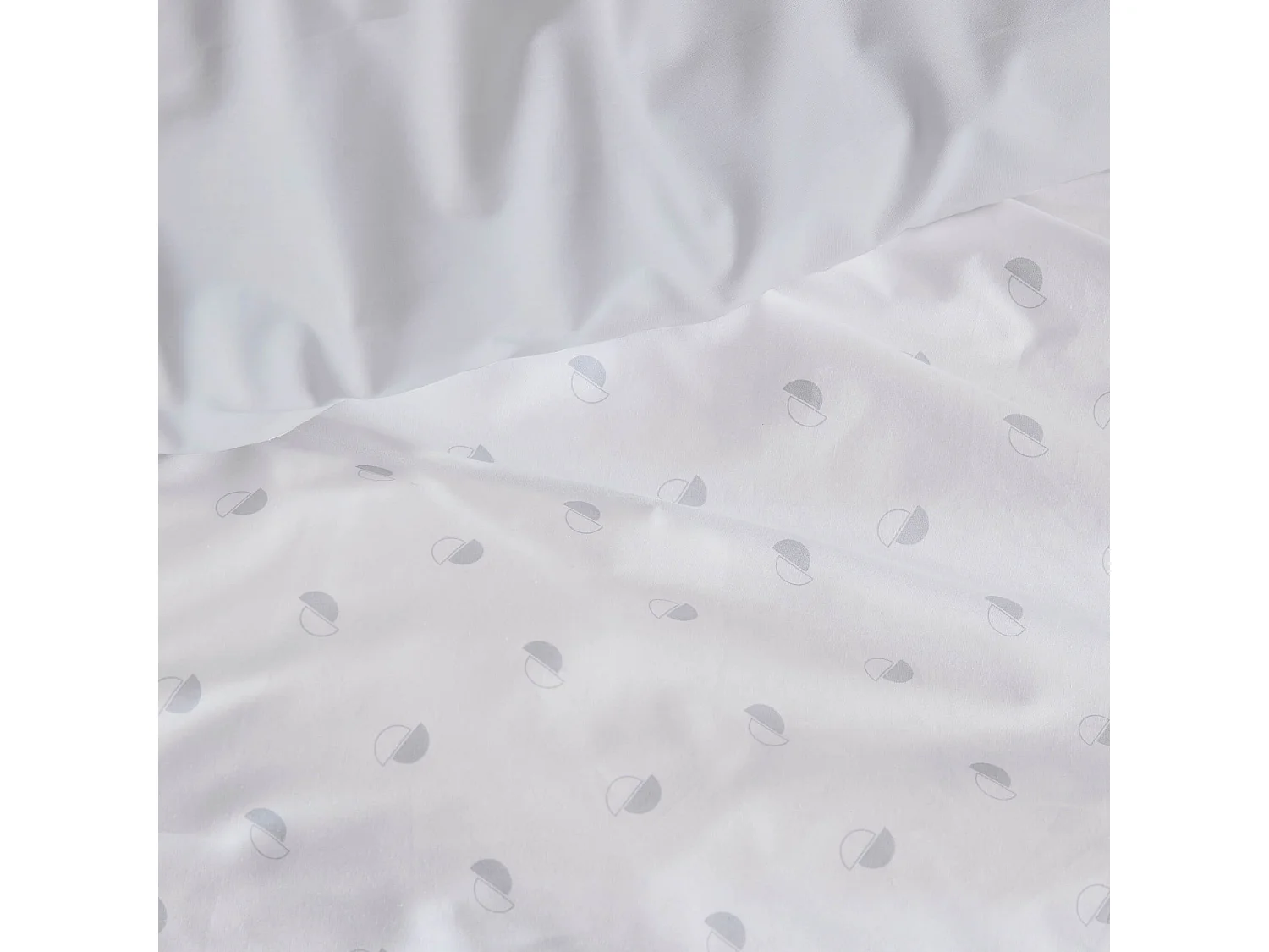 Parure de lit percale Alex nuage 240x220 cm - Tradilinge