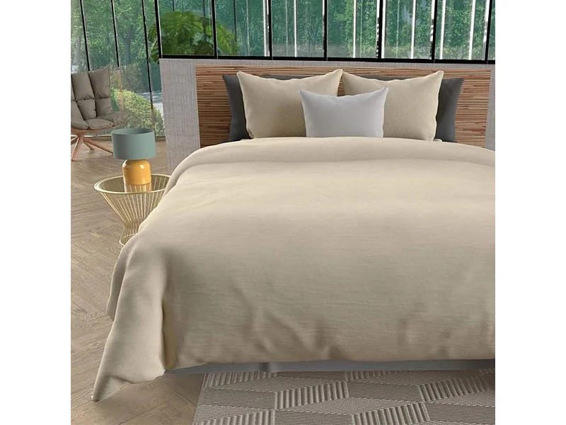 Set funda nórdica de microfibra lavada 240x220 cm BOHEME lino, por Intemporel