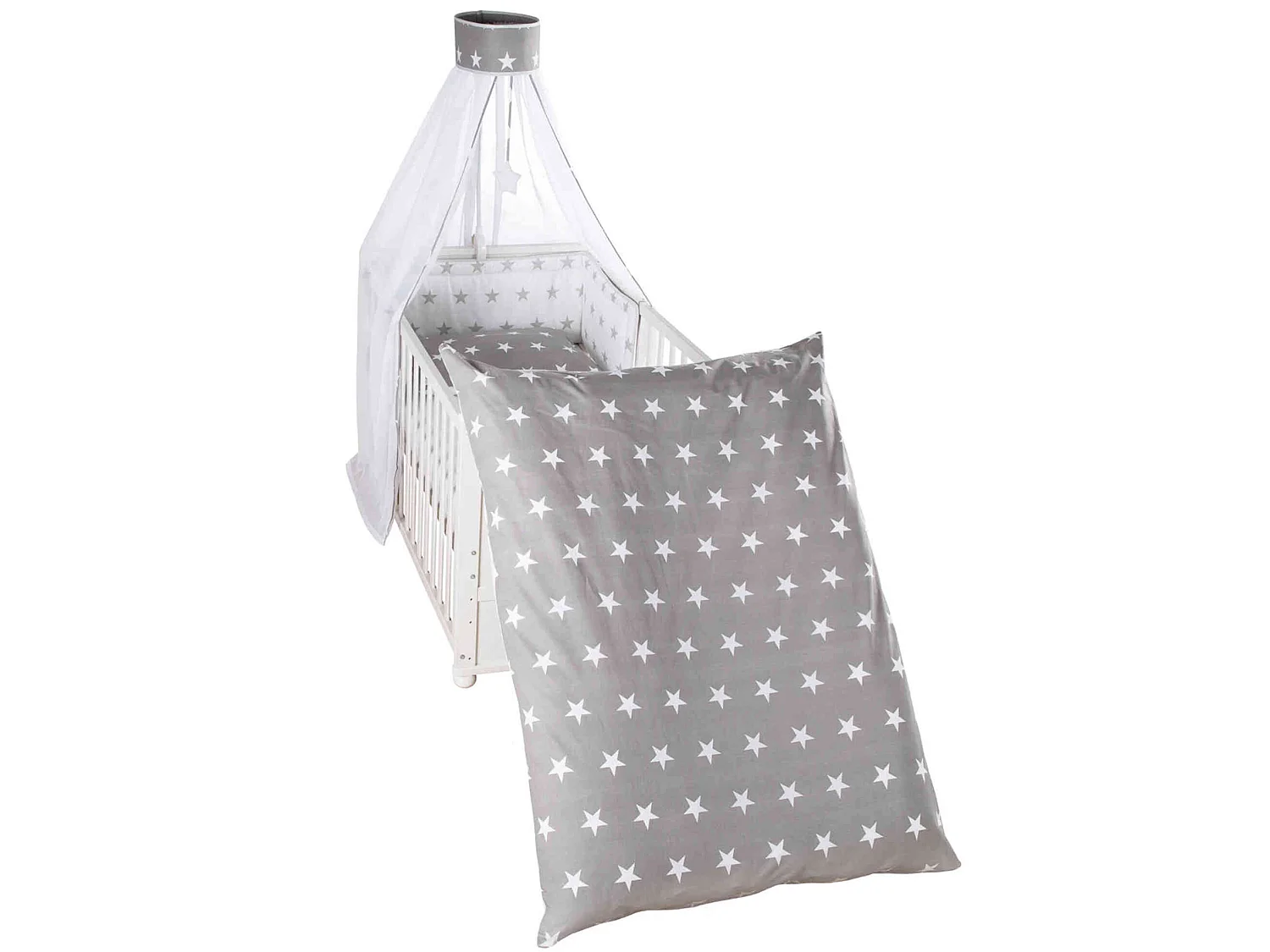 Parure de lit bébé, ciel de lit et tour de lit Little Star