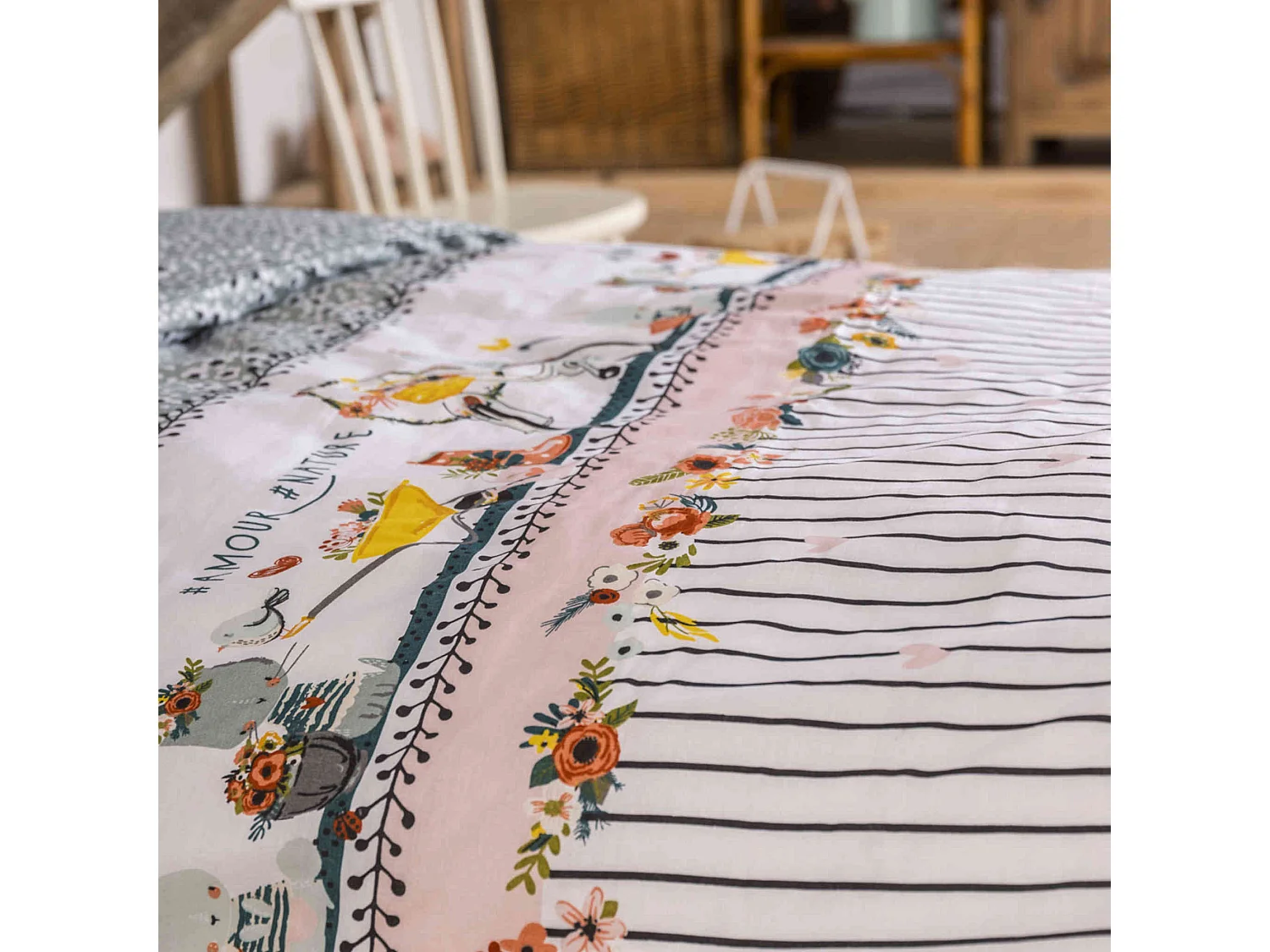 Parure de lit enfant Jardinage 200x200 cm