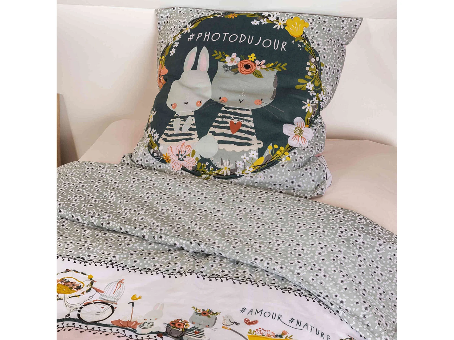 Parure de lit enfant Jardinage 200x200 cm