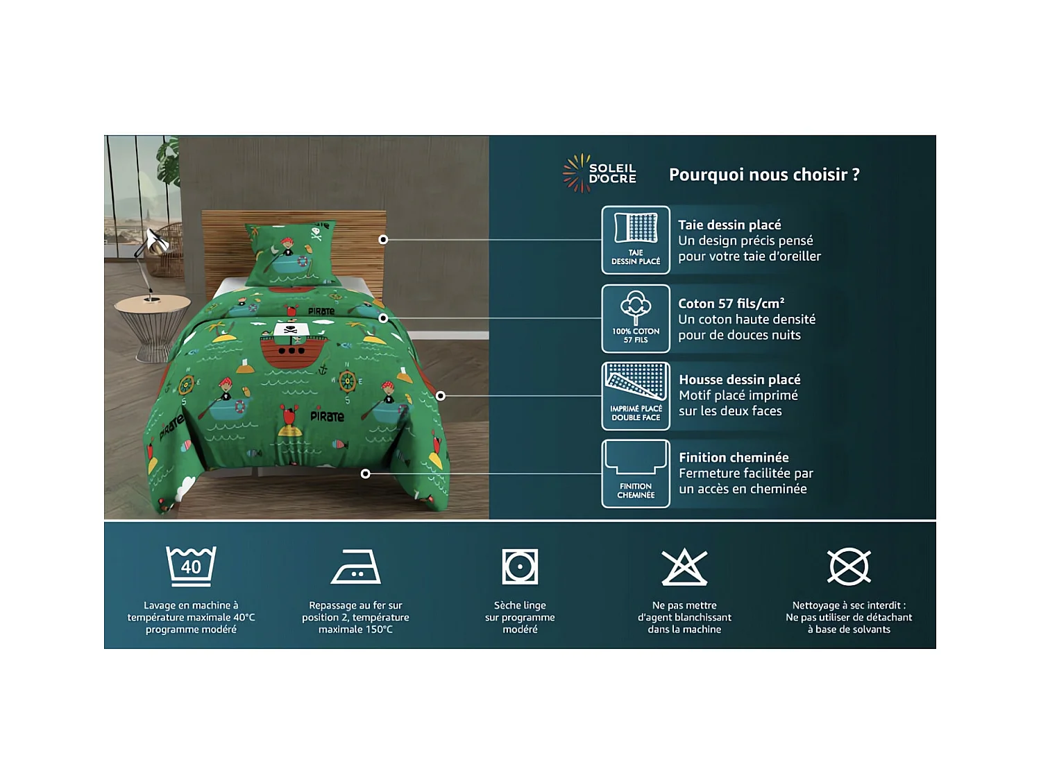 Set funda nórdica 140x200 cm Unicornios rosas, 100% algodón 57 hilos/cm2